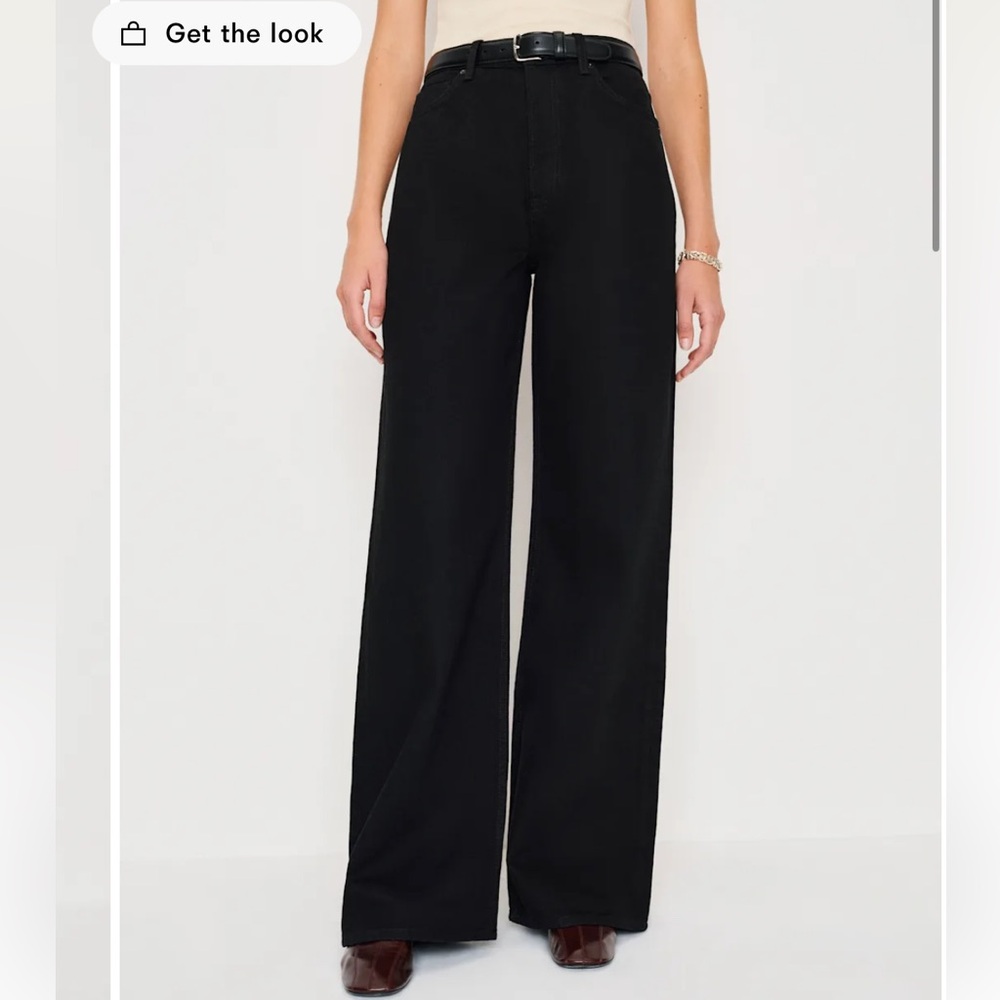 Reformation High Rise Wide Leg Jeans - Black